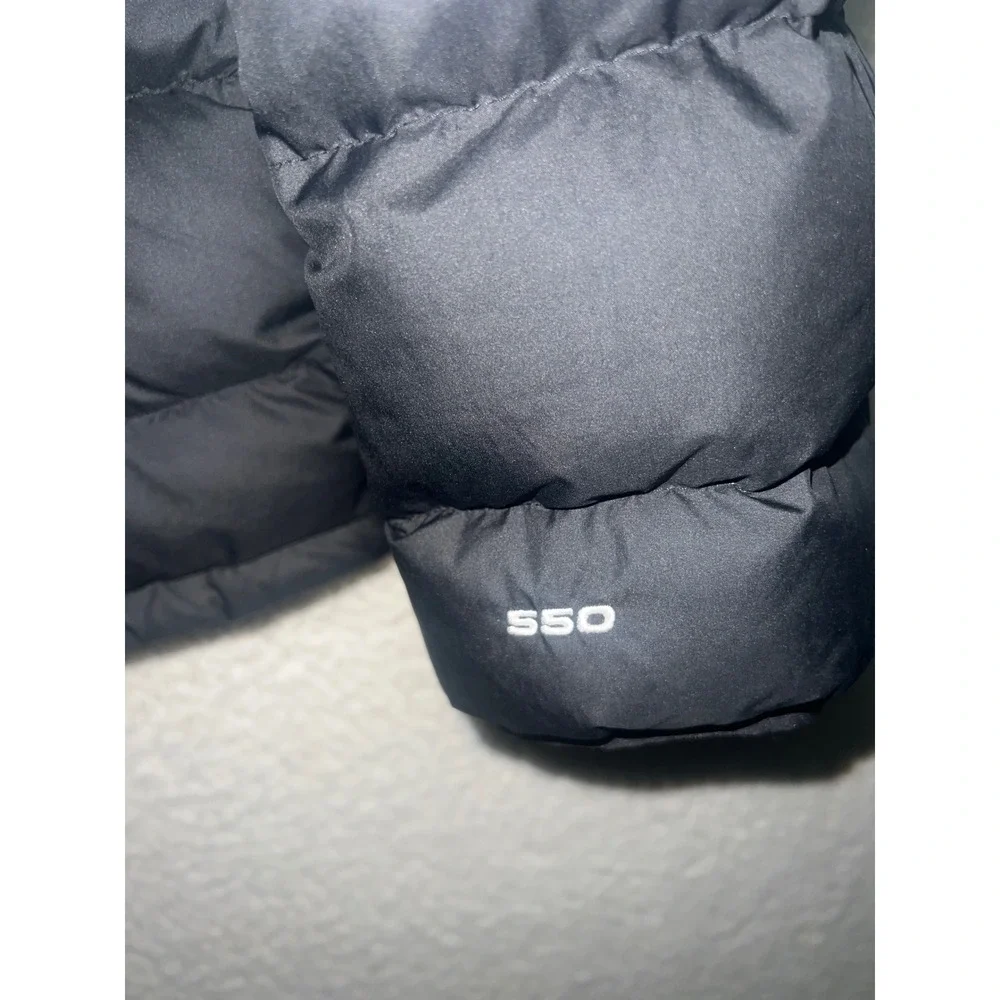 The North Face 550 Down Puffer Jacket Mens XL‎ Black Full Zip Quilted Coat